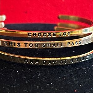 MantraBand Gold Inspirational Bracelets